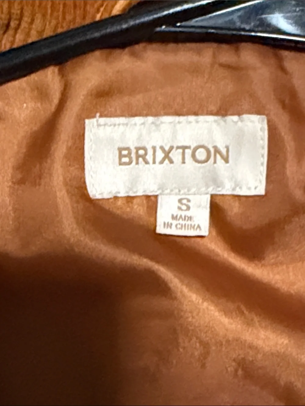 Brixton Corduroy Utopia Bomber Jacket in Rust